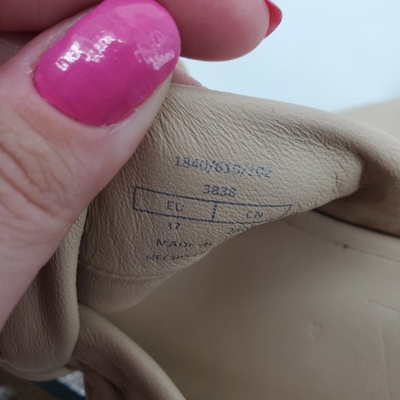 Zara Low Heeled Crossed Leather Square Toe Sandals Tan/Beige/Nude Size 37 - Picture 9 of 10